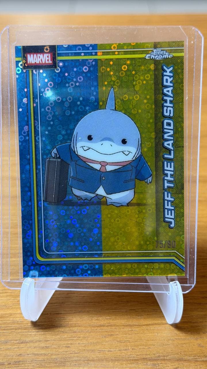 2026 Topps Chrome Marvel Comics #60 Jeff the Land Shark Dazzler Refractor 75/80