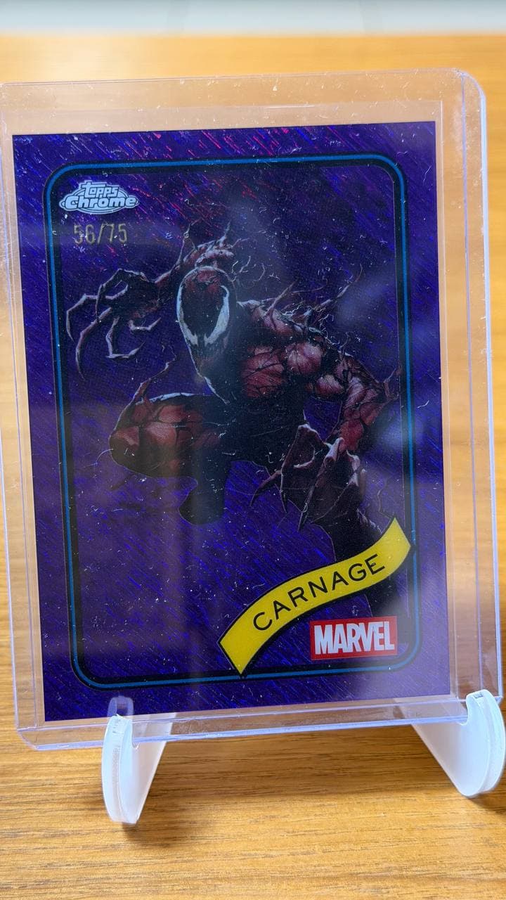 2025 Topps Marvel Chrome #173 Carnage 56/75 Purple Shimmer Refractor