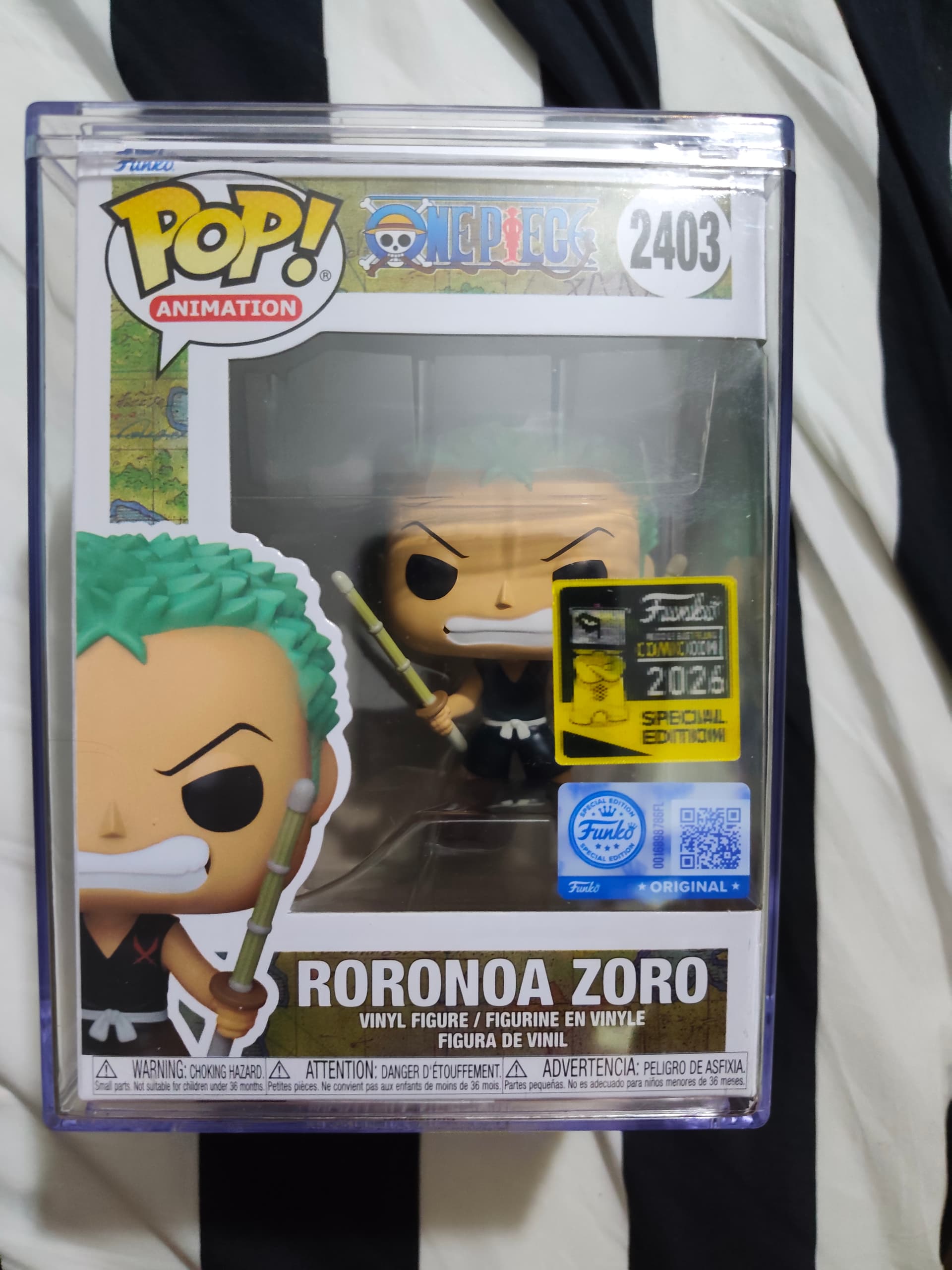 Funko pop zoro comic con auh